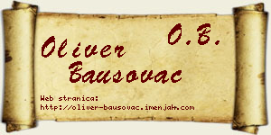 Oliver Bausovac vizit kartica